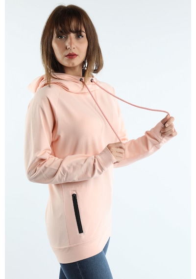 Kadın Kapüşonlu Sweatshirt Somon
