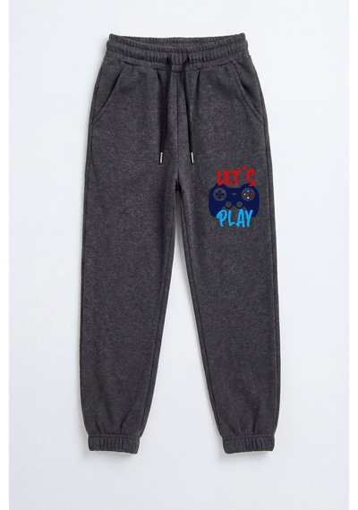 Fyk Kids 5'li Baskı Detaylı Beli Lastikli Erkek Çocuk Jogger Eşofman Altı Kırmızı-haki-füme-indigo-lacivert