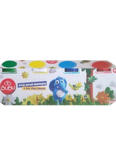 Bubu Oyun Hamuru 4'lü 500 Gr