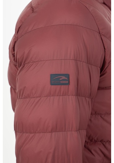 Maraton Sportswear Regular Erkek Kapşonlu Uzun Kol Basic Bordo Mont 19094-bordo Bordo