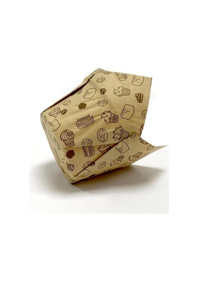 Trend Hediye Sepeti 50'li Kalın Lale Kapsül Kraft Kek Desenli Muffin Kek Kalıbı, İçi Yağlı Kağıt Tulip, Cupcak