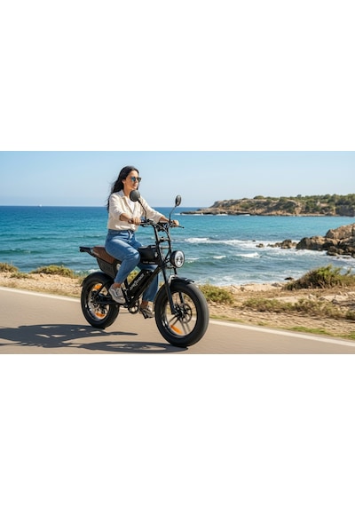 Ape Ryder Genon Ultra 750w Elektrikli Bisiklet Ayna Çanta Ve El Gazıi Siyah