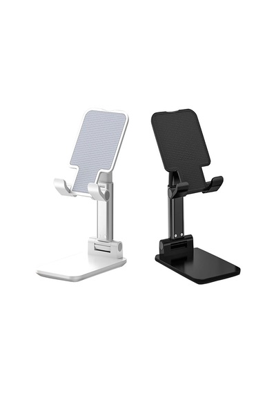 Özel Üretim Masaüstü Portatif Ayarlanabilir Ergonomik Şık Modern Dayanıklı Telefon Standı Beyaz