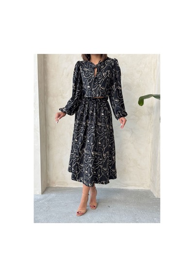 Verymoda Nakışlı Etek F1901 Siyah