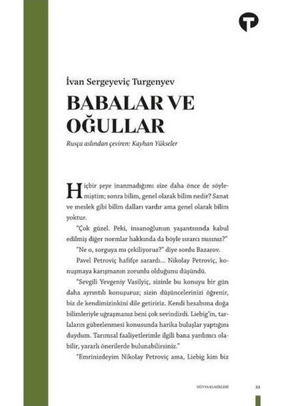 Babalar Ve Oğullar - Ivan Sergeyeviç - Turkuvaz