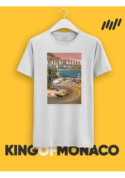 Flood Of Style King Of Monaco Ayrton Senna T-shirt Beyaz