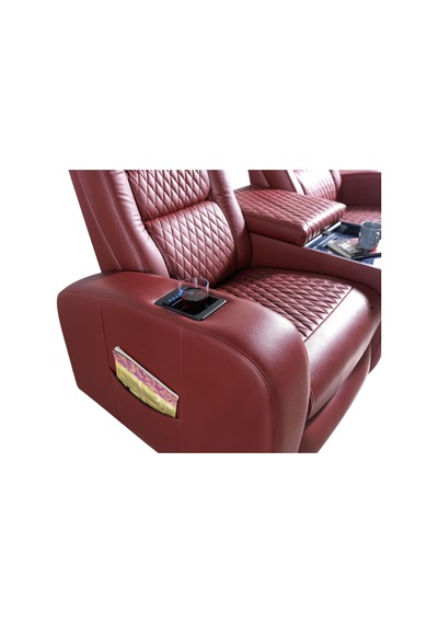 Siesta İkili Sinema Koltuğu Rehome Sevgili Koltuğu 210x97x110 Cm Bordo