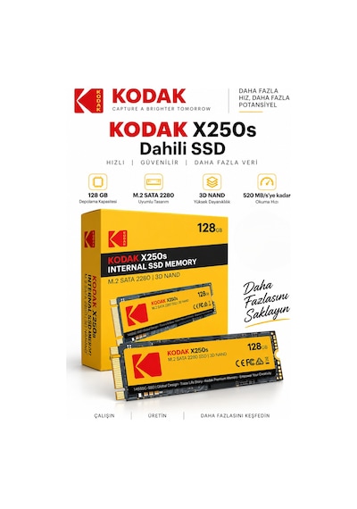 X250s 128gb M.2 Sata 2280 Ssd 520 Mb/s Okuma 500 Mb/s Yazma Hızlı Ssd