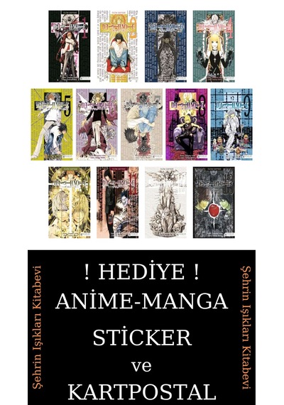 Death Note 1-13 Eksiksiz Manga Seti 13 Kitap / Ölüm Defteri / Anime-manga Sticker Ve Kartpostal