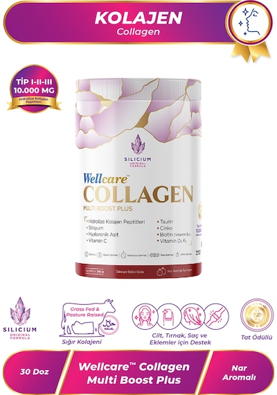 Wellcare Collagen Multiboost Plus Toz Nar Aromalı 345 Gr