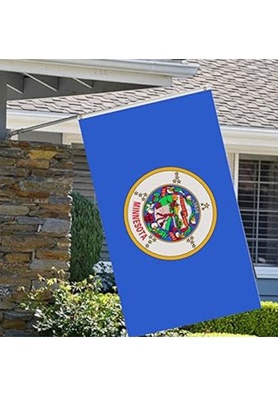 İç Mekan/dış Mekan Kullanımı İçin Soluk Korumalı Tasarıma Sahip Canlı Minnesota Eyalet Bayrağı
