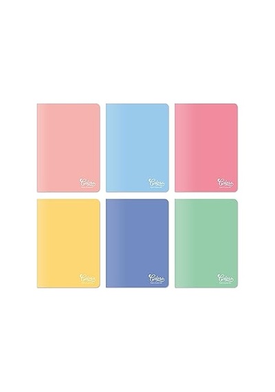 A4 80 Yaprak Çizgili Defter 3'lü Paket Somon Pembe Çok Renkli