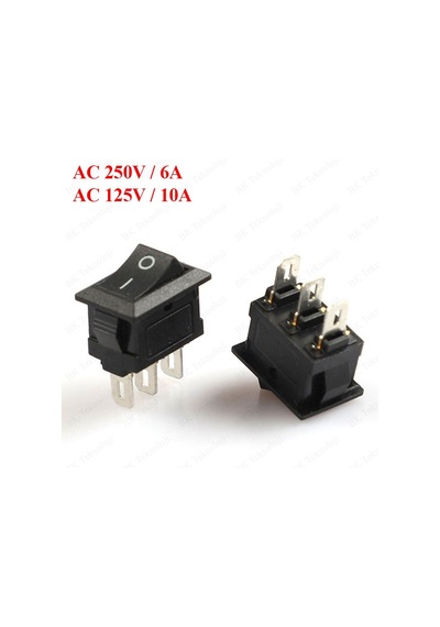 3 Pin Rocker On/off Işıksız Power Anahtar 2 Adet