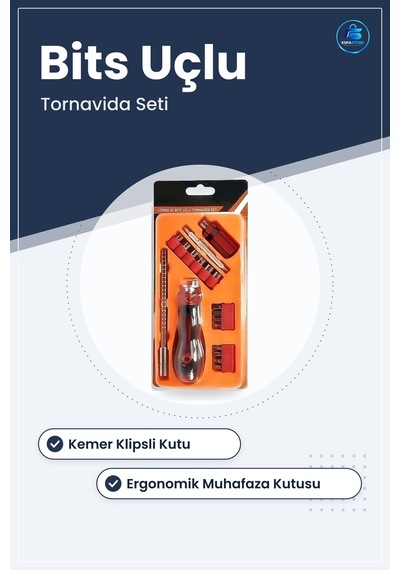 Tornavida Seti 18 Parça Lokma Ve Bits Uçlu Tamir Onarım Kiti Keme