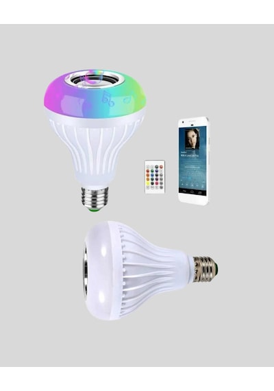 Bluetooth Hoparlörlü Led Ampul 12w Enerji Tasarruflu -