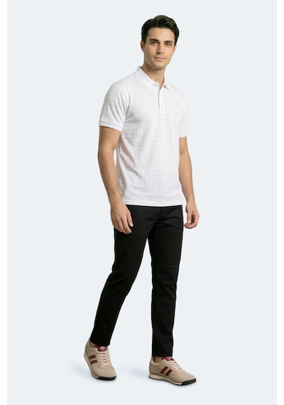 Slazenger Zany Erkek Polo Yaka Beyaz Tişört