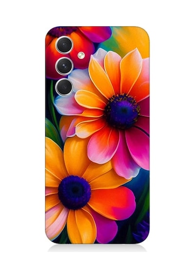 Samsung Galaxy A05s Uyumlu Soft Renkli Çiçekler Desenli Silikon Kılıf
