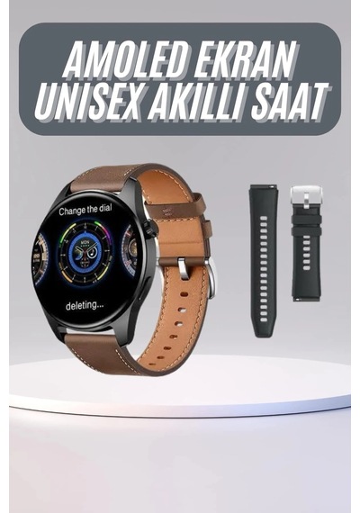 Yuvarlak Kasa 46mm Akıllı Saat Android Ve Ios Uyumlu Uyku Ve Sağlık Takibi