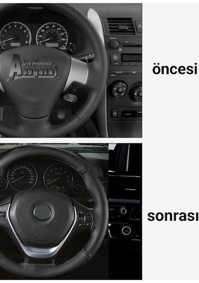 Vw Golf 5 Uyumlu Dikmeli Direksiyon Kılıfı Noktalı-soft Siyah