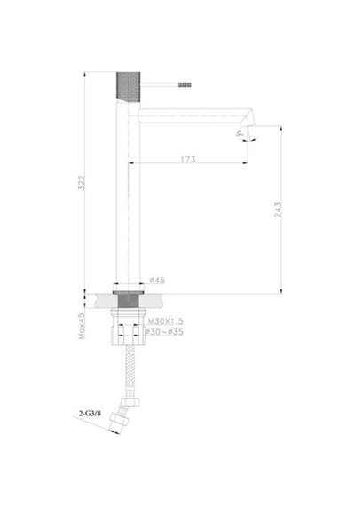 Fontana FM-2125 Lavabo Bataryası Siyah