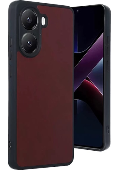 Newface Xiaomi Poco X7 Pro Kılıf Aras Deri Kapak - Bordo