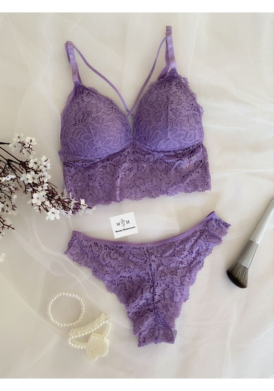 Mh Moony Homewears Thalia Bralet Takımı LILA