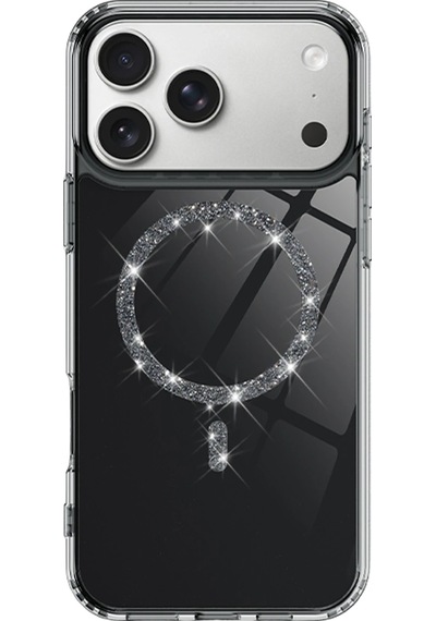 Sptmgldı Newface Apple Apple iPhone Uyumlu  17 Pro Max Live Diamond Magsafe Kapak - Siyah