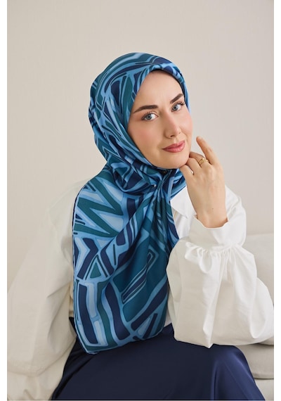 Silk Home Twill İpek Eşarp 11505-09 Mavi