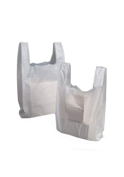 Merpak Ambalaj Kalın Kırık Beyaz Poşet 28x50 Cm Orta Boy 1 Kg Hışır Atlet Poşet Market Manav Poşeti Çöp Poşeti