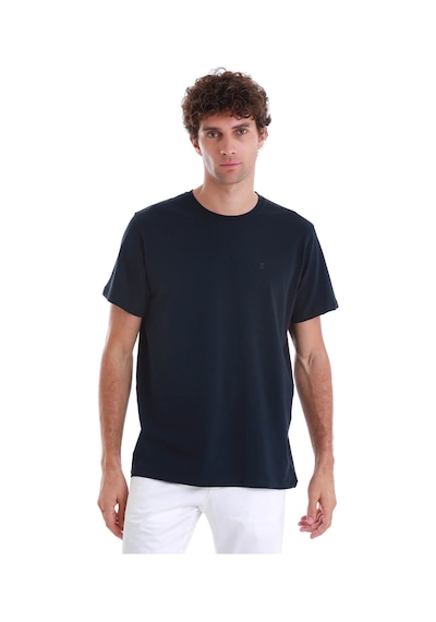 Hatemoğlu Lacivert Regular Fit Düz Pamuklu Bisiklet Yaka Triko Tişört 35102024c015 005 Lacivert