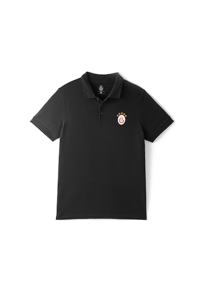 Gsstore Galatasaray 5 Yıldız Klasik Logo Polo T-shirt E251403 Siyah