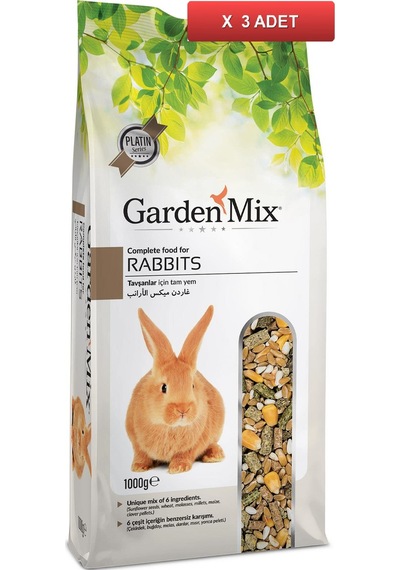 Gardenmix Platin Tavşan Yemi 1 Kg (3 Adet)