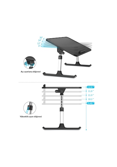 Bix Saiji Al30 Ayarlanabilir Laptop Standı Ergonomik Tasarım 17 İnç Uyumlu Taşınabilir Masa Siyah Siyah Bix Saiji Al30 Ayarlanabilir Laptop Standı Ergonomik Tasarım 17 İnç Uyumlu Taşınabilir Masa Siyah Siyah