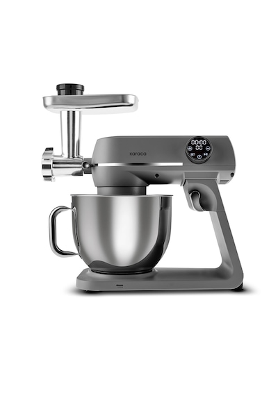 Karaca Multichef Artisan Kıyma Çekme/ Sucuk-sosis/içli Köfte Aparatlı Digital Ekran Tam Döküm Kıyma Aparatlı Hamur Yoğurma Makinesi Anthracite 7l Pro Artisan