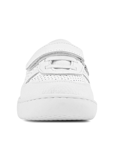 Rakerplus Bob Hakiki Deri Beyaz Barefoot Beyaz Tabanlı Cırtlı Bebek Sneaker Ayakkabı Beyaz