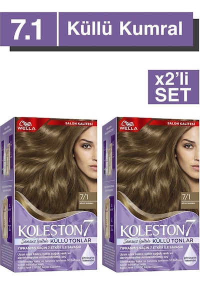 Koleston Supreme Kit Saç Boyası 7/1 Küllü Kumral X2 Adet