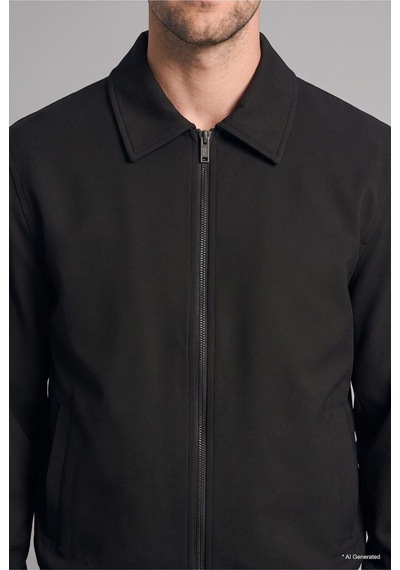 Defacto Regular Fit Fermuarlı Polo Yaka Basic Düz Twill Uzun Kollu Gömlek I0166ax26wnkh538 Haki-kh538