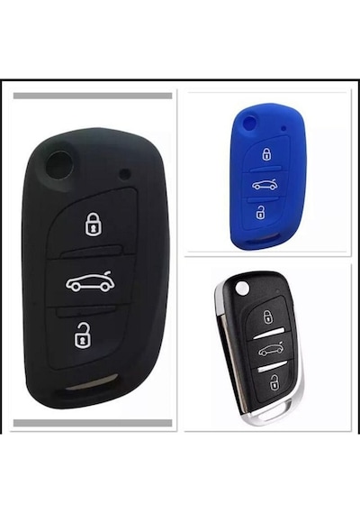 2 Adet Citroen C4 C5 C-quatre Uyumlu Silikon Anahtar Koruma Kılıf