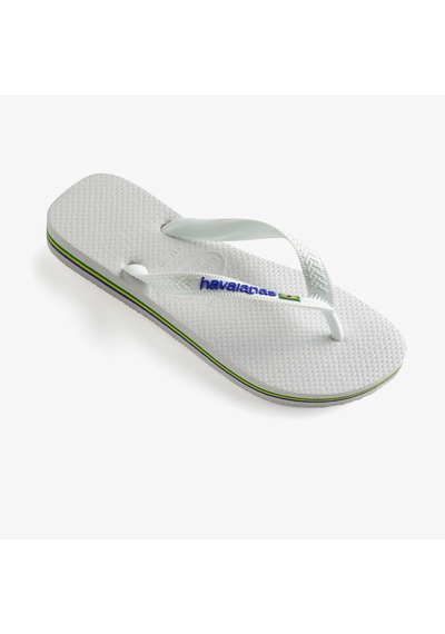 Havaianas Brasil Logo Unisex Beyaz Terlik Düz 4110850 Beyaz