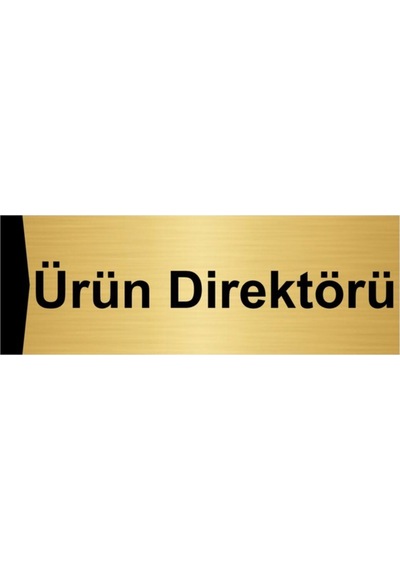 Ürün Direktörü 5x20cm Altın Renk Metal Yönlendirme Levhası