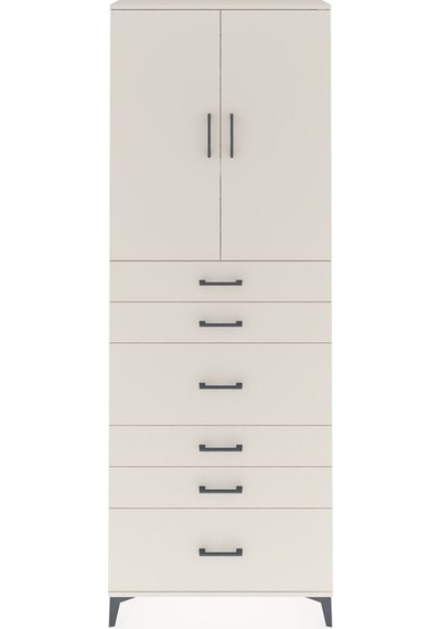 Arges Dolap 3 Raflı 6 Çekmeceli 2 Kapaklı 88x30x243 Aytaşı-ay... Aytaşı