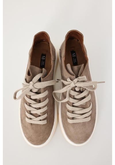 Açık Vizon Deri Sneaker 25210 Açık Vizon