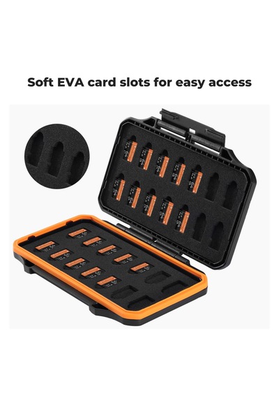 K&f Concept Hard Case Mikcro Sd Kart Çantası - 28 Kart Kapasiteli Black