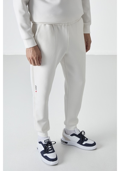Tommy Life Ekru Bağcıklı Dar Paça Erkek Eşofman Alt - 84999 Ekru