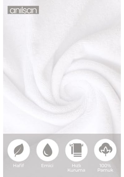 6'li Beyaz Banyo Havlusu - 70x140 Cm, 490 Gr,%100pamuk, Spa Ve Otel Havlusu, Günlük Kullanıma Uygun 0 - 1 Yaş
