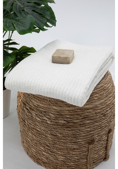 Line Luxury Pamuklu Banyo Havlusu 100x150 - Krem Krem