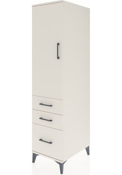 Kronos Dolap 2 Raflı 3 Çekmeceli Tek Kapaklı 44x59x182 Aytaşı... Aytaşı