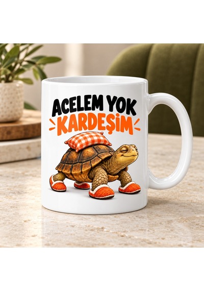 Yavaşlığın Zirvesi Tasarımlı Porselen Kupa - Model 716 Diğer