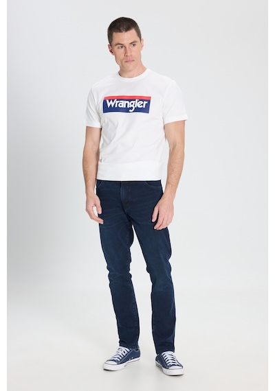 Wrangler Slim Fit Dar Kesim Düşük Bel Normal Paça Larston Lacivert Esnek Jean Denim Pantolon