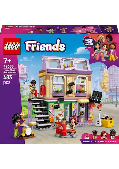 LEGO® Friends Müzik Mağazası ve Daire 42653 - 7 Yaş ve Üzeri Çocuklar için 3 Mini Bebek İçeren Yaratıcı Oyuncak Yapım Seti (483 Parça) LEGO® Friends Müzik Mağazası ve Daire 42653 - 7 Yaş ve Üzeri Çocuklar için 3 Mini Bebek İçeren Yaratıcı Oyuncak Yapım Seti (483 Parça)